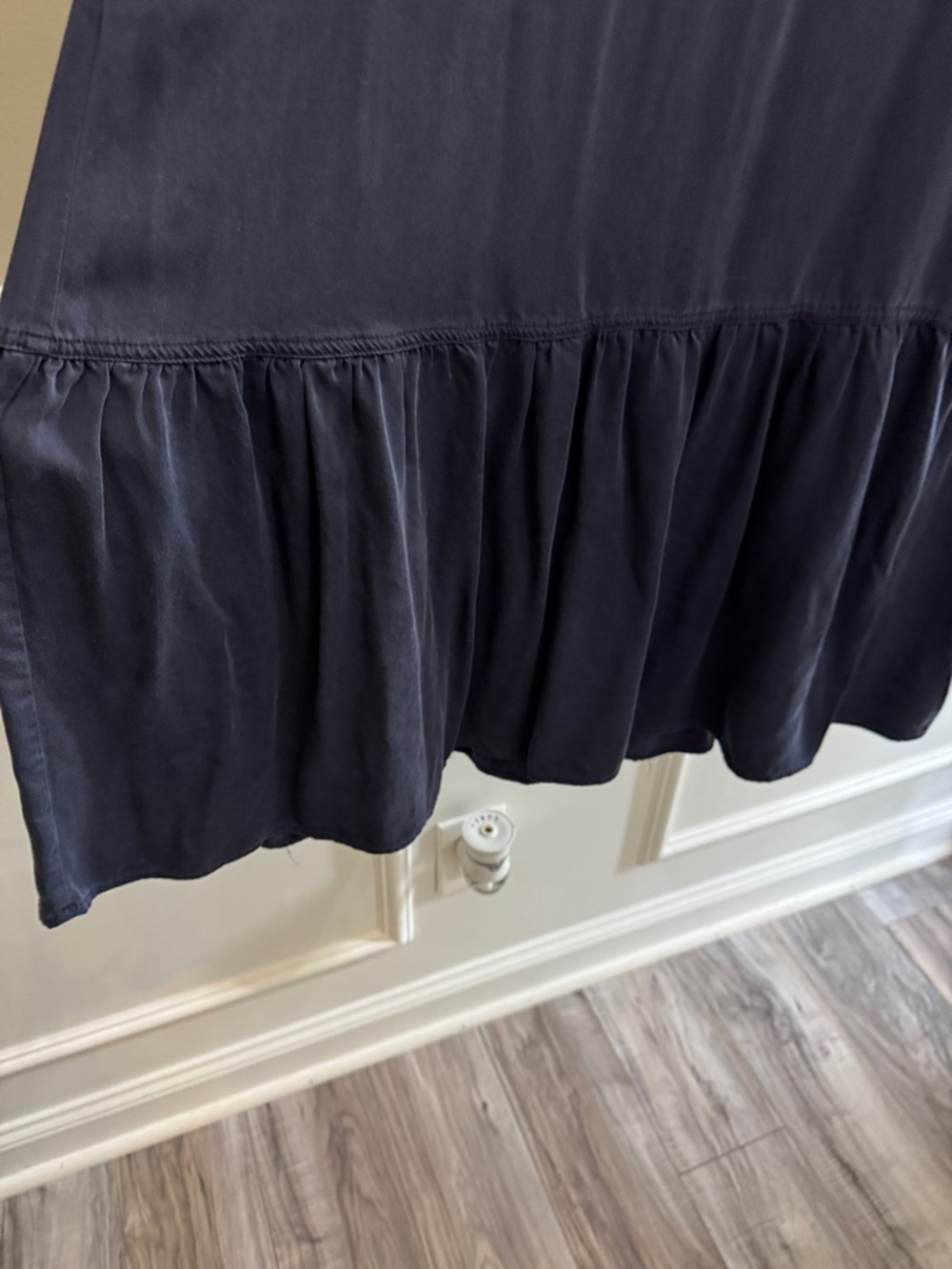 Chico's Navy Short-Sleeve Button Polo size 00 Tiered Dress Modal - Picture 6 of 14
